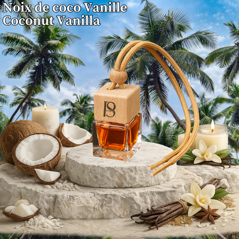 Noix de coco & Vanille - Diffuseur parfumé premium pour voiture
